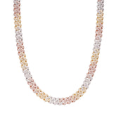 10mm Rose Two Tone Cuban Solitaire Moissanite Chain